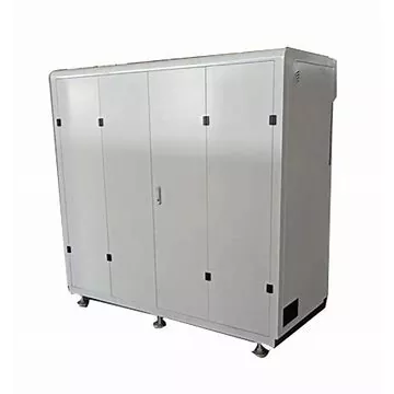 Custom precision 304 stainless steel power cabinet shield cover showing brushed surface finish